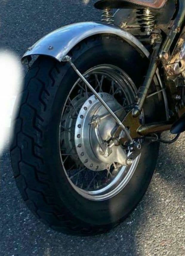 リアフェンダーアルミ　ステー付き　 バルカン400