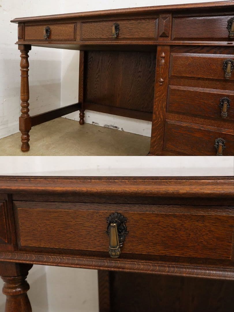 高級 三越家具【ブルージュ】デスク・書斎机・オーク材・ＩDC大塚家具