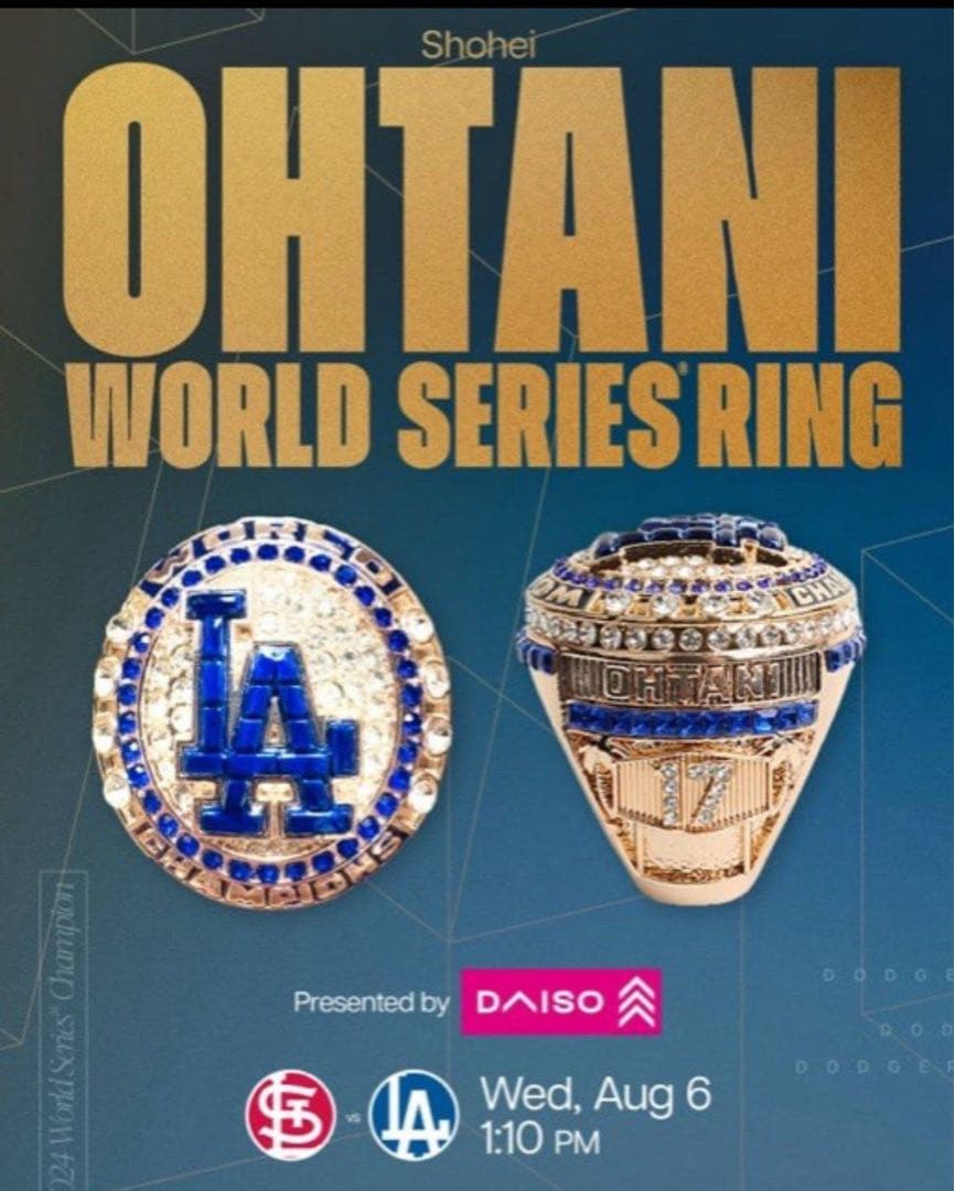 大谷翔平　リング　ワールドチャンピオン　ドジャース　来場者限定