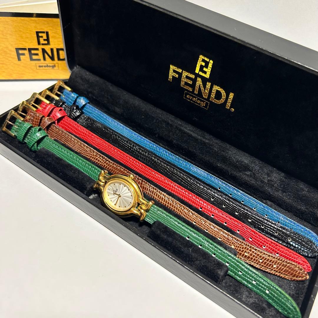 稼働/新品電池 FENDI カメレオン チェンジベルト 5色 クォーツ 640L