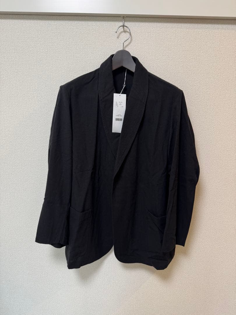 新品サイズ0(メンズ1相当) COMOLI ローシルク ショールカラージャケット