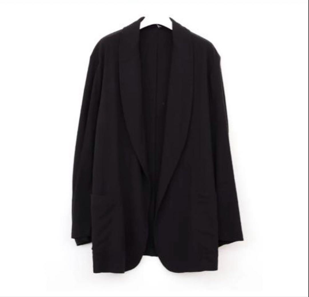 新品サイズ0(メンズ1相当) COMOLI ローシルク ショールカラージャケット