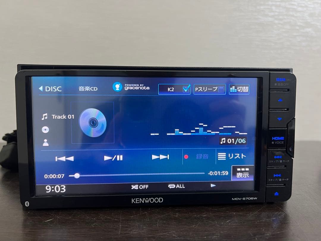 KENWOOD MDV-S706W カーナビ 地図データ2018年式 動作確認済