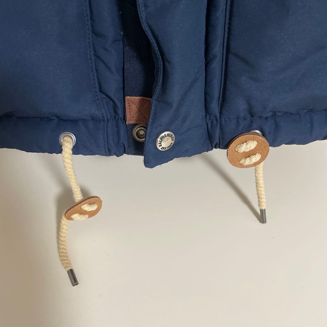 ポロラルフローレン ダウンベスト 刺繍 紺ネイビー フード付