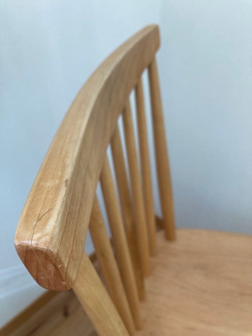 モモナチュラル純正　2脚セット販売！ 木製スピンドルバックダイニングチェア