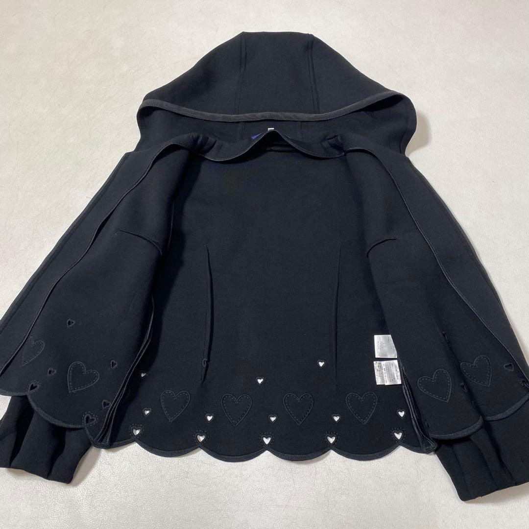 M'SGRACY ハート刺繍 ボンディングジップアップパーカー