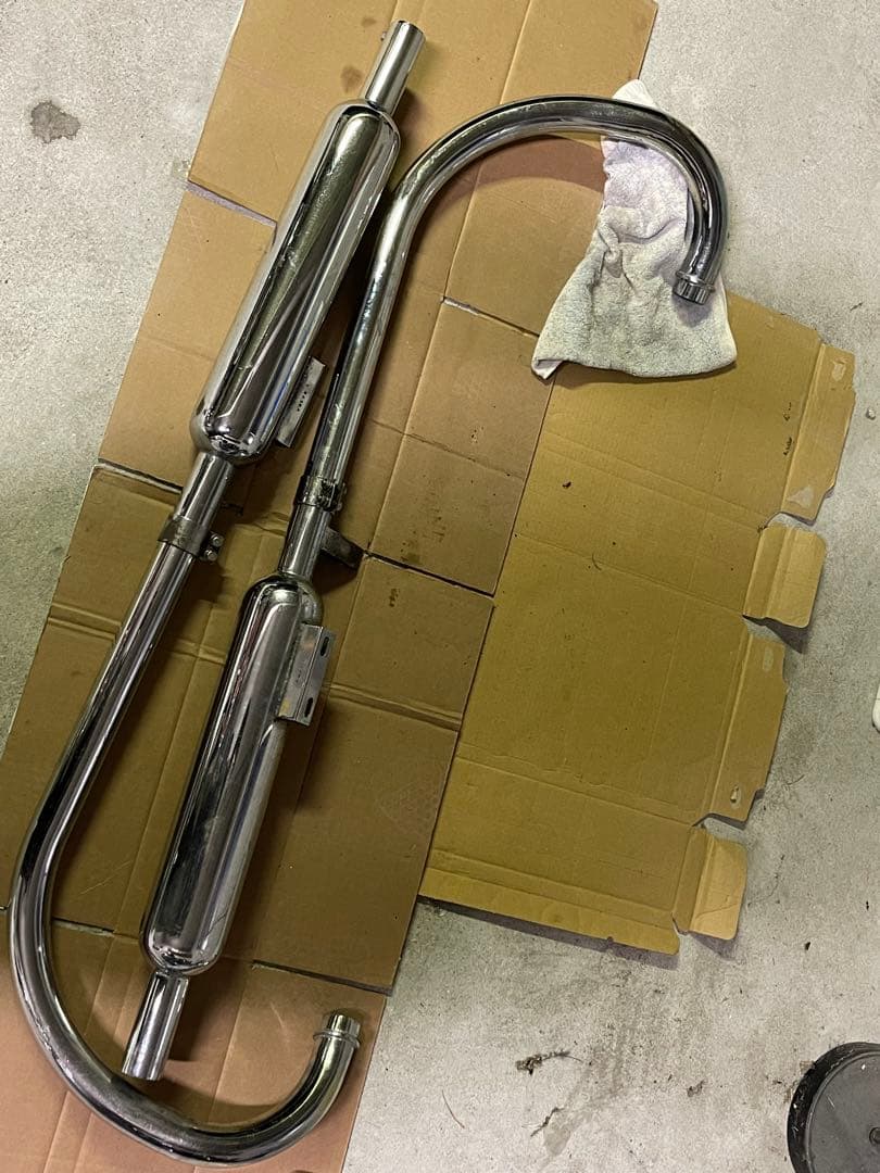 w650 大和ステンレスマフラー　スチールメッキ