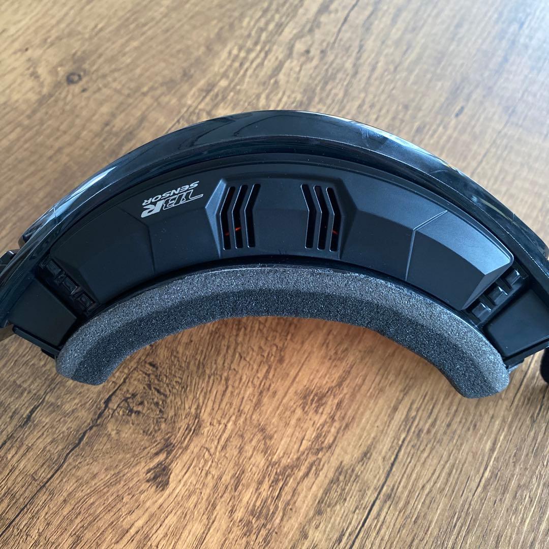 SWANS POLARIZED ゴーグル オレンジ。ブラックレッド　ファン付き