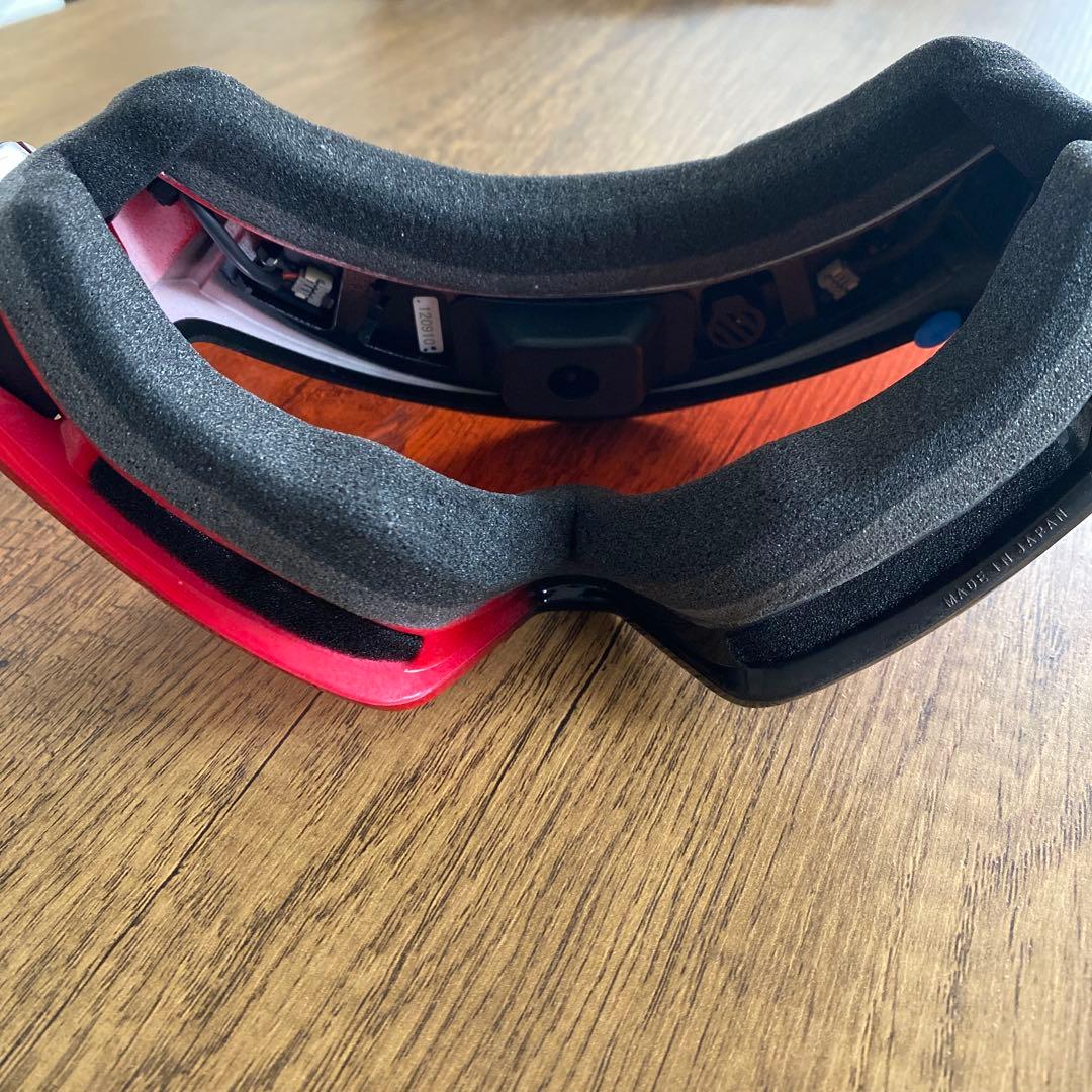 SWANS POLARIZED ゴーグル オレンジ。ブラックレッド　ファン付き