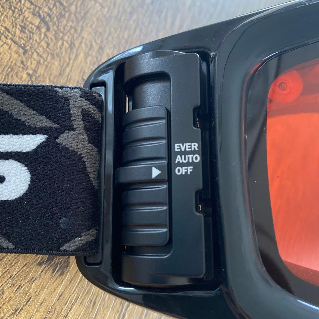 SWANS POLARIZED ゴーグル オレンジ。ブラックレッド　ファン付き