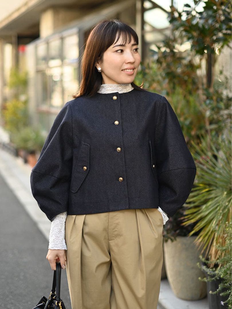 トレフルプラスワン♡はプリーツデニムジャケット美品