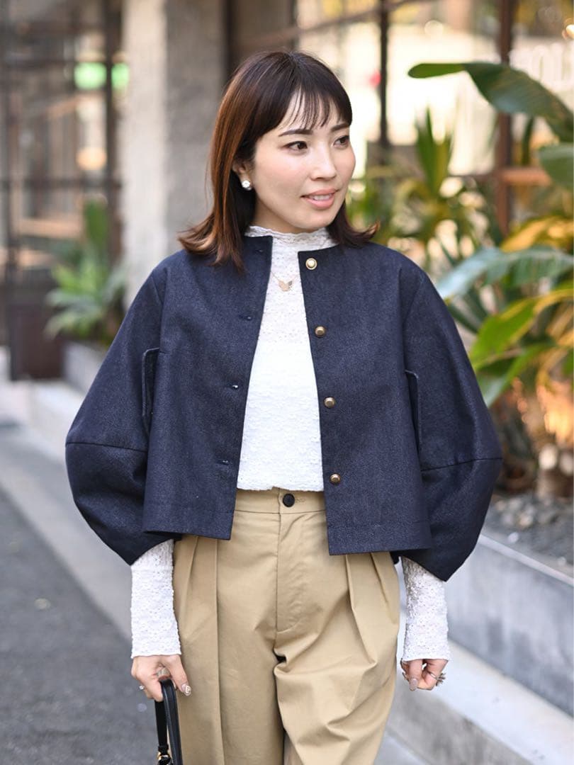 トレフルプラスワン♡はプリーツデニムジャケット美品