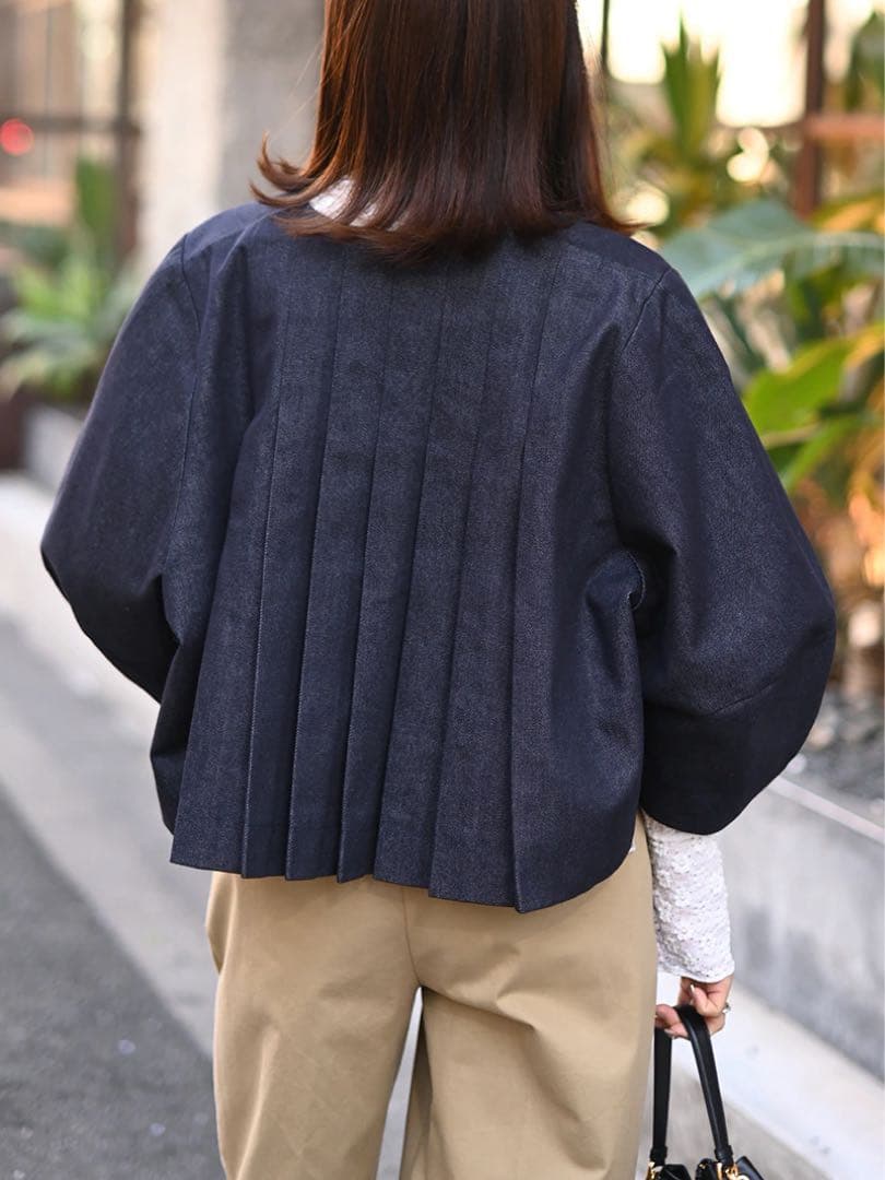 トレフルプラスワン♡はプリーツデニムジャケット美品