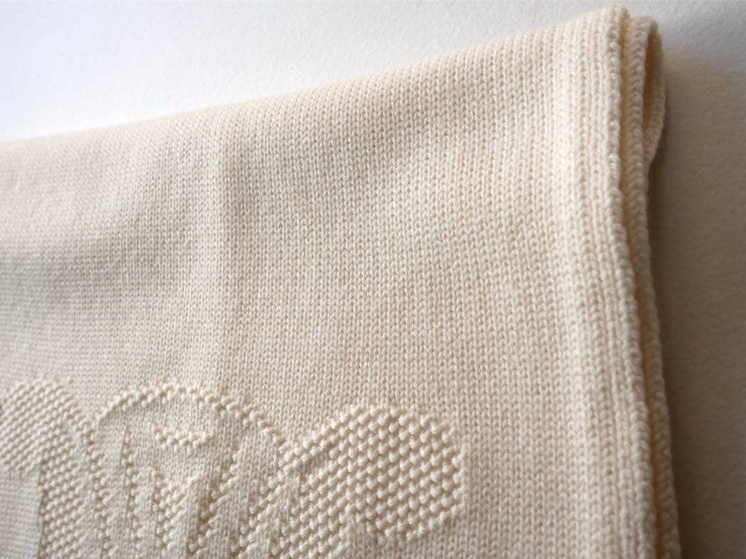 CELINE セリーヌ　ロゴ刺繍 ウール マフラー