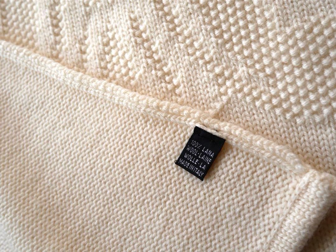 CELINE セリーヌ　ロゴ刺繍 ウール マフラー