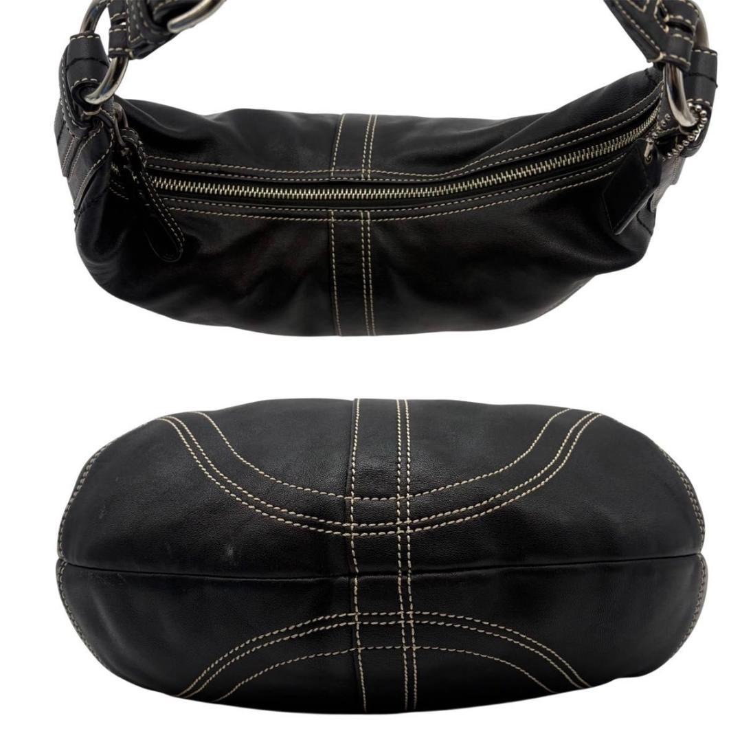 COACH コーチ ショルダーバッグ ワンショルダー　ホーボー レザー　ブラック