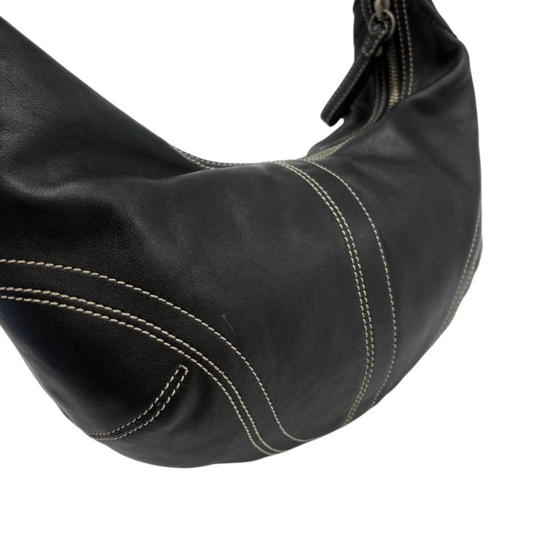 COACH コーチ ショルダーバッグ ワンショルダー　ホーボー レザー　ブラック