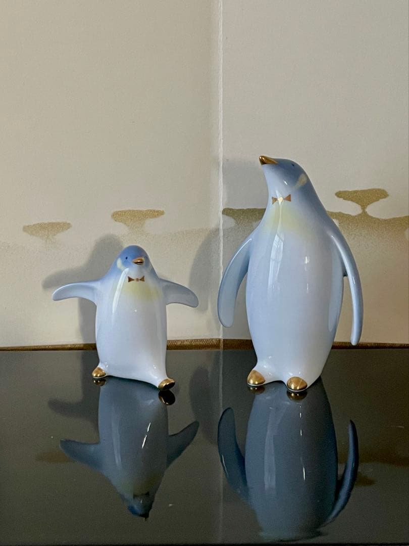 大倉陶園　ペンギン ペア　置物 希少 レア