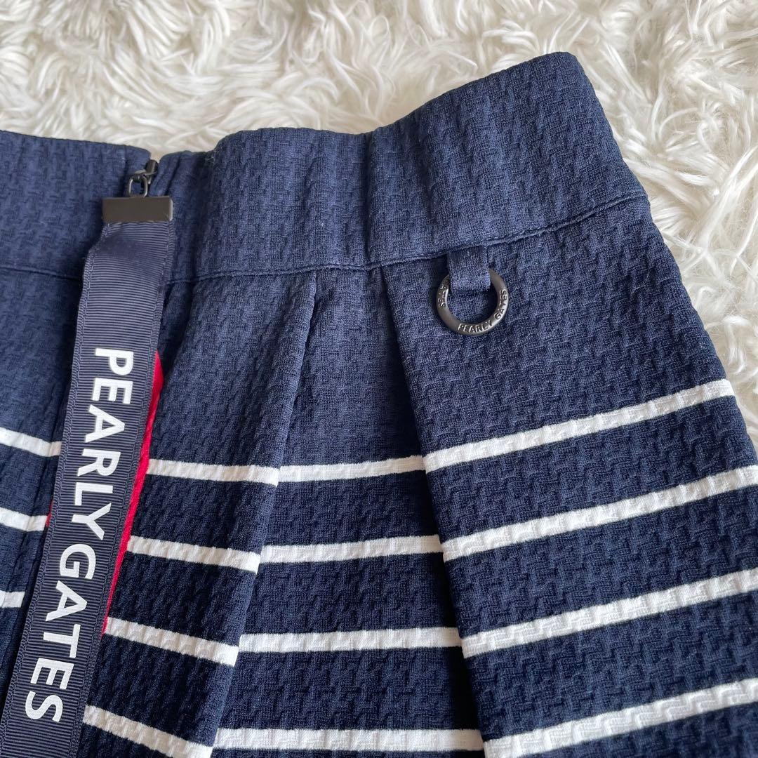 未使用　パーリーゲイツ　ビッグロゴ　ストレッチフレアスカート　ネイビー　0 春夏