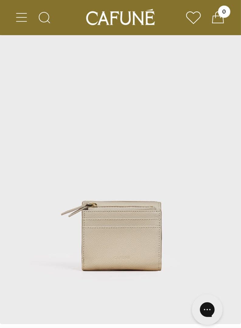 カフネ　三つ折り財布　DOUBLE-C WALLET - CAMEL