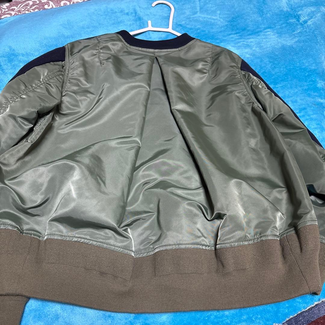 ★売り切り！sacai ブルゾン風ドッキングスウェットプルオーバー3.4回着美品