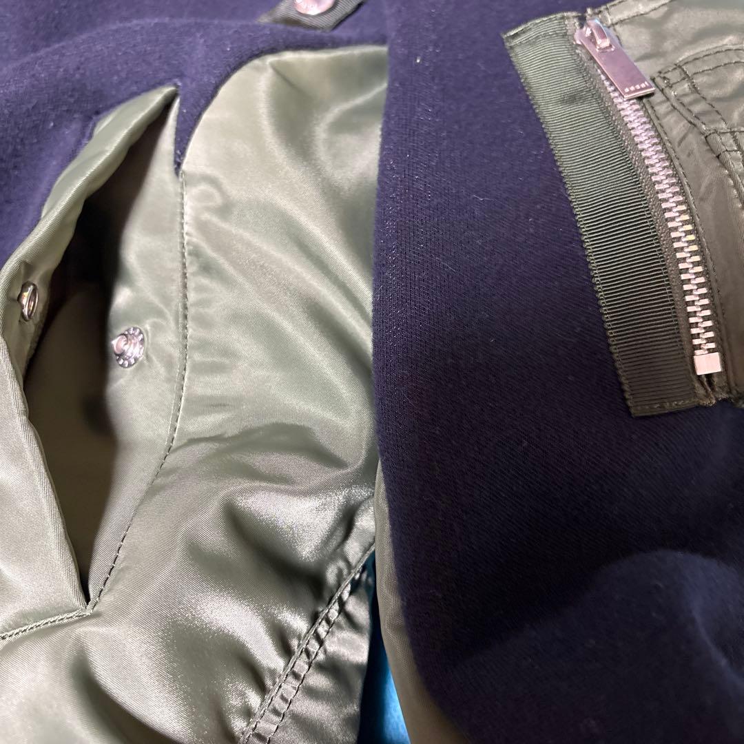 ★売り切り！sacai ブルゾン風ドッキングスウェットプルオーバー3.4回着美品