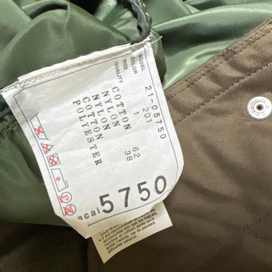 ★売り切り！sacai ブルゾン風ドッキングスウェットプルオーバー3.4回着美品