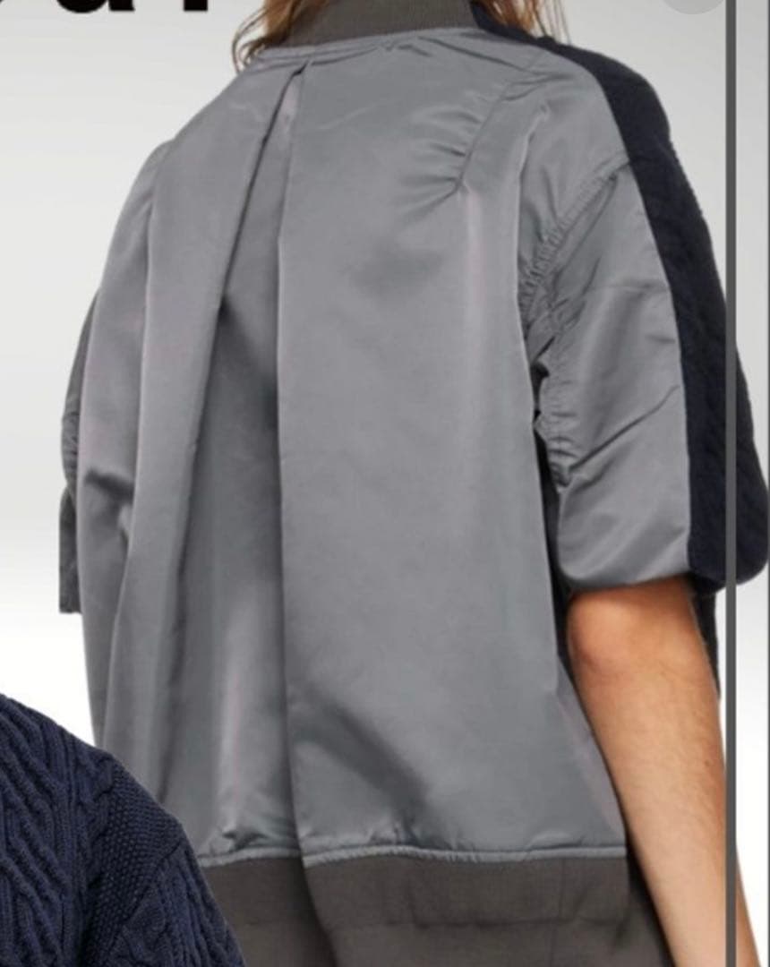 ★売り切り！sacai ブルゾン風ドッキングスウェットプルオーバー3.4回着美品