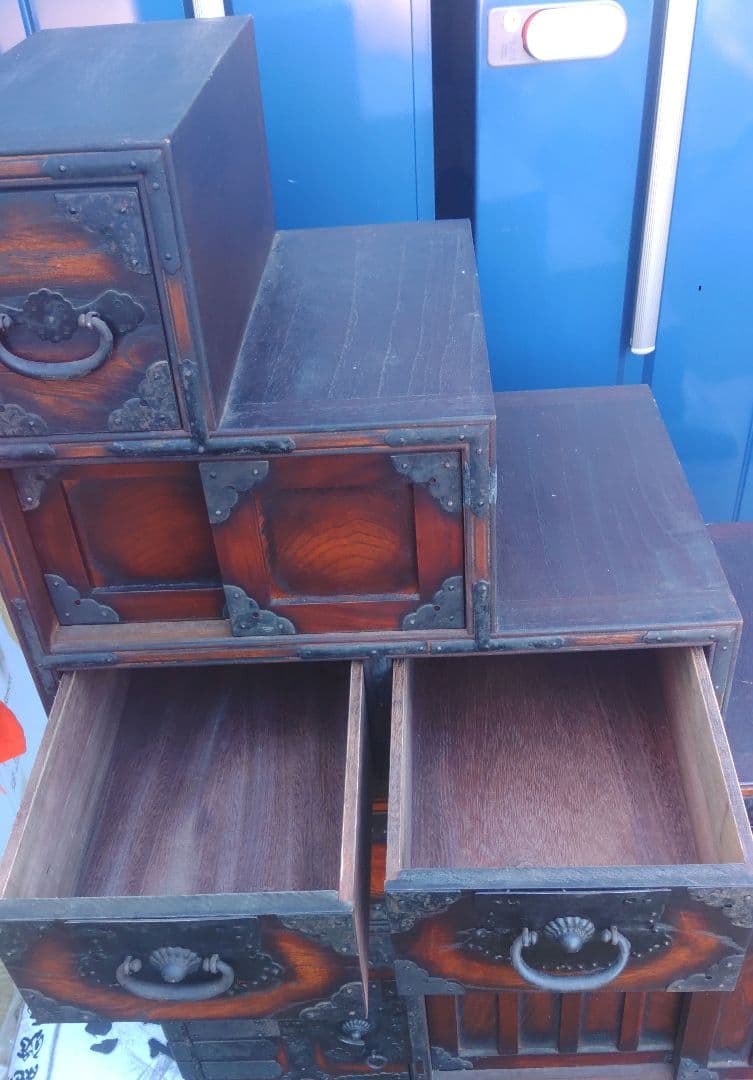 nobu989615　階段箪笥　アンティーク　木製　時代箪笥