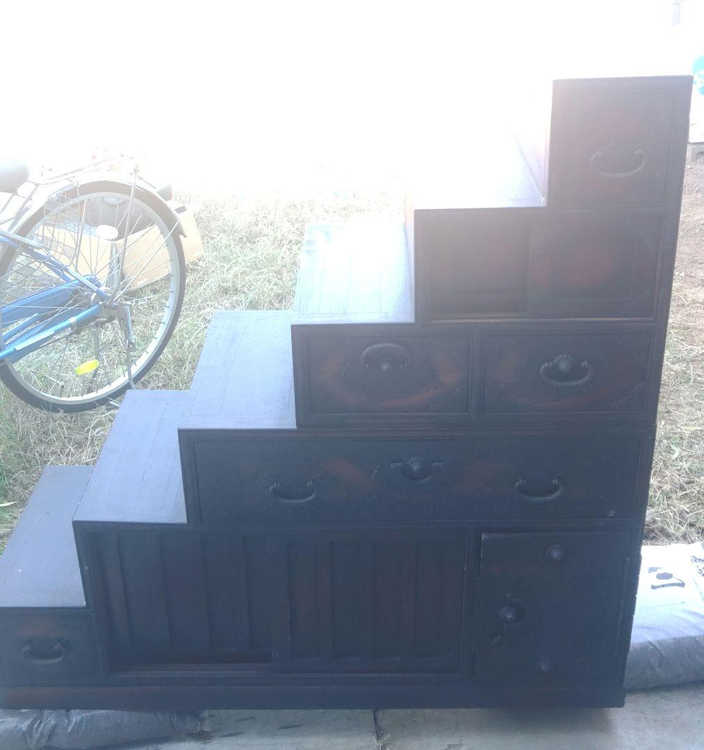 nobu989615　階段箪笥　アンティーク　木製　時代箪笥