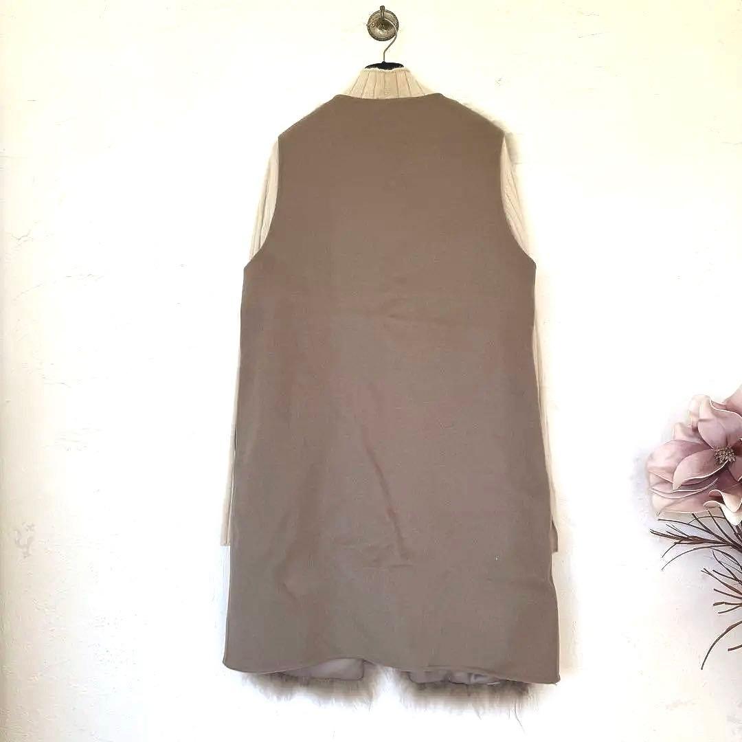 イタリア製　カシミヤファー&ウール100 ジレベスト