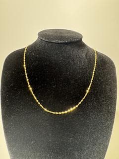 K18ゴールドビーズネックレス2.03g