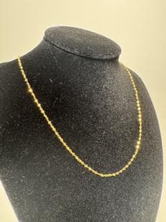 K18ゴールドビーズネックレス2.03g