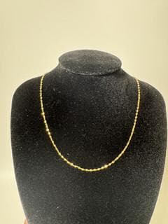 K18ゴールドビーズネックレス2.03g