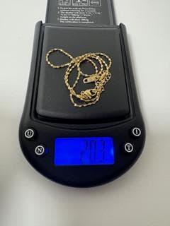 K18ゴールドビーズネックレス2.03g