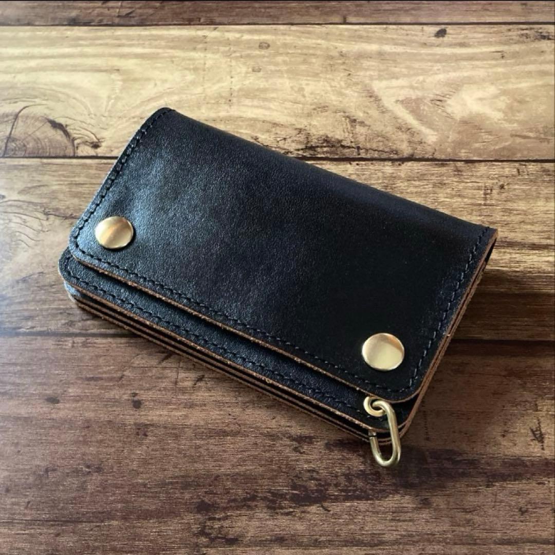 【ケン】トラッカーウォレット150（ミドル）3層【お札を折らずに収納】