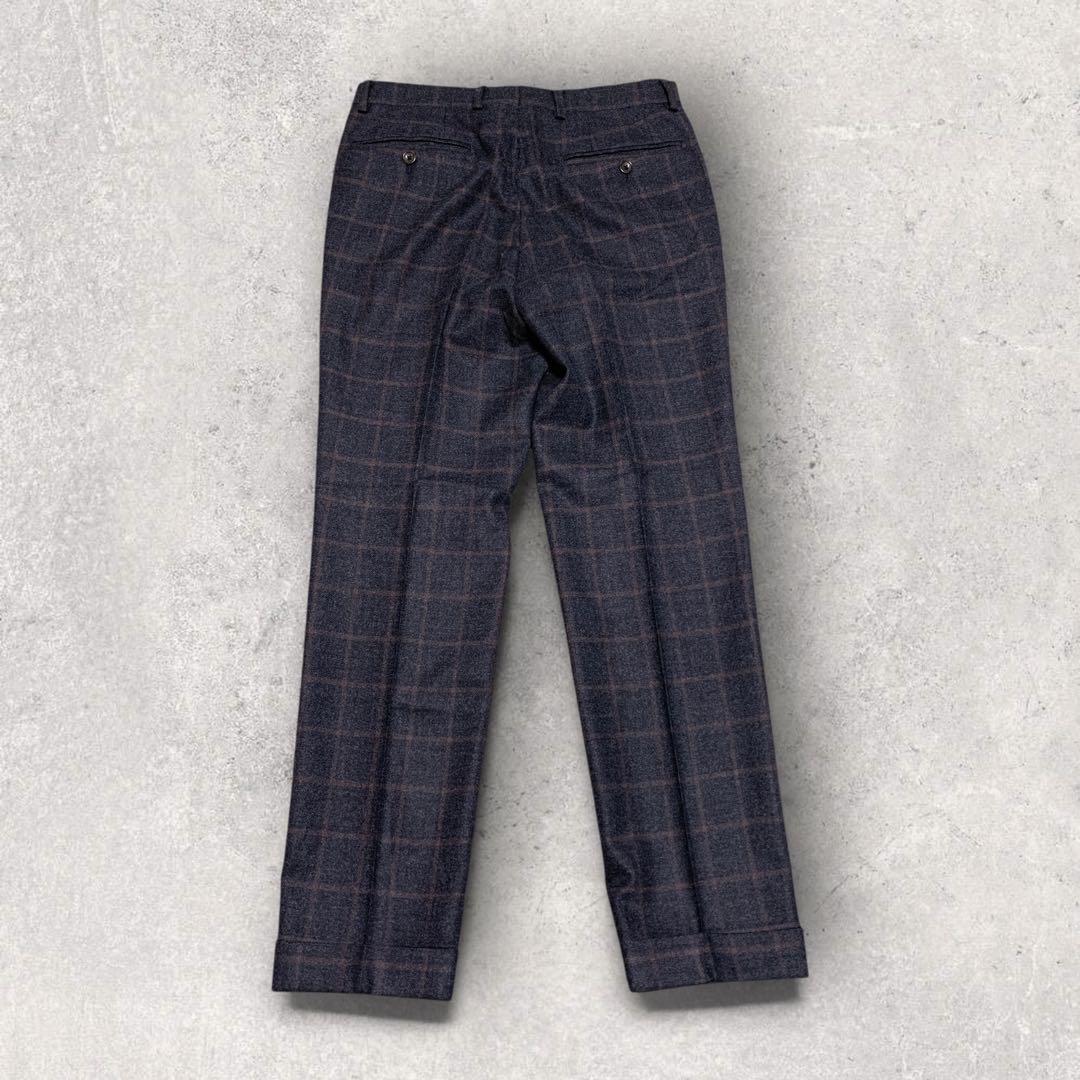 ONLY セットアップシングルスーツ REDA生地 チェック柄 ネイビー