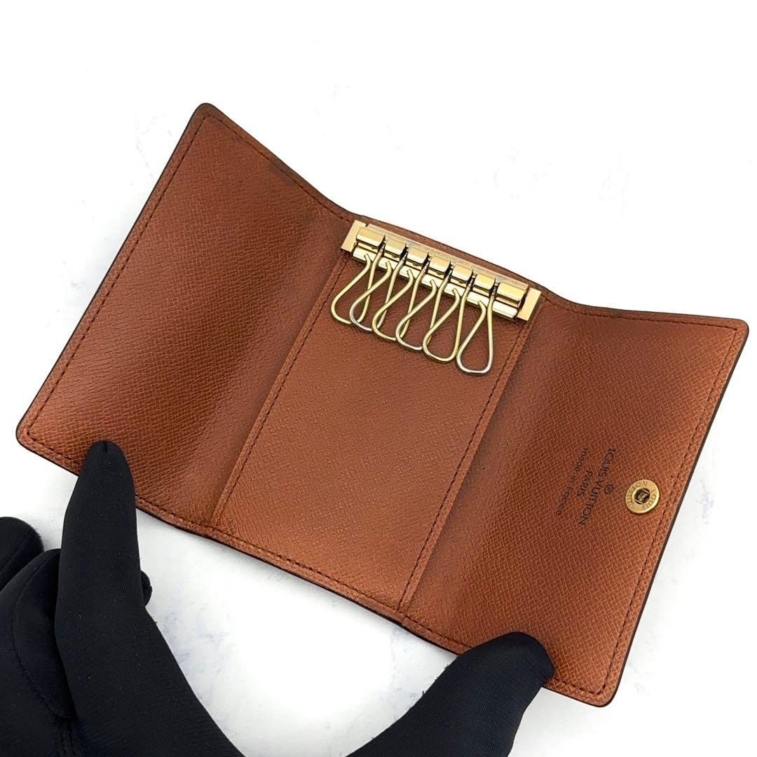 【最高級美品】ルイヴィトン モノグラム キーケース ミュルティクレ6　6連　茶色