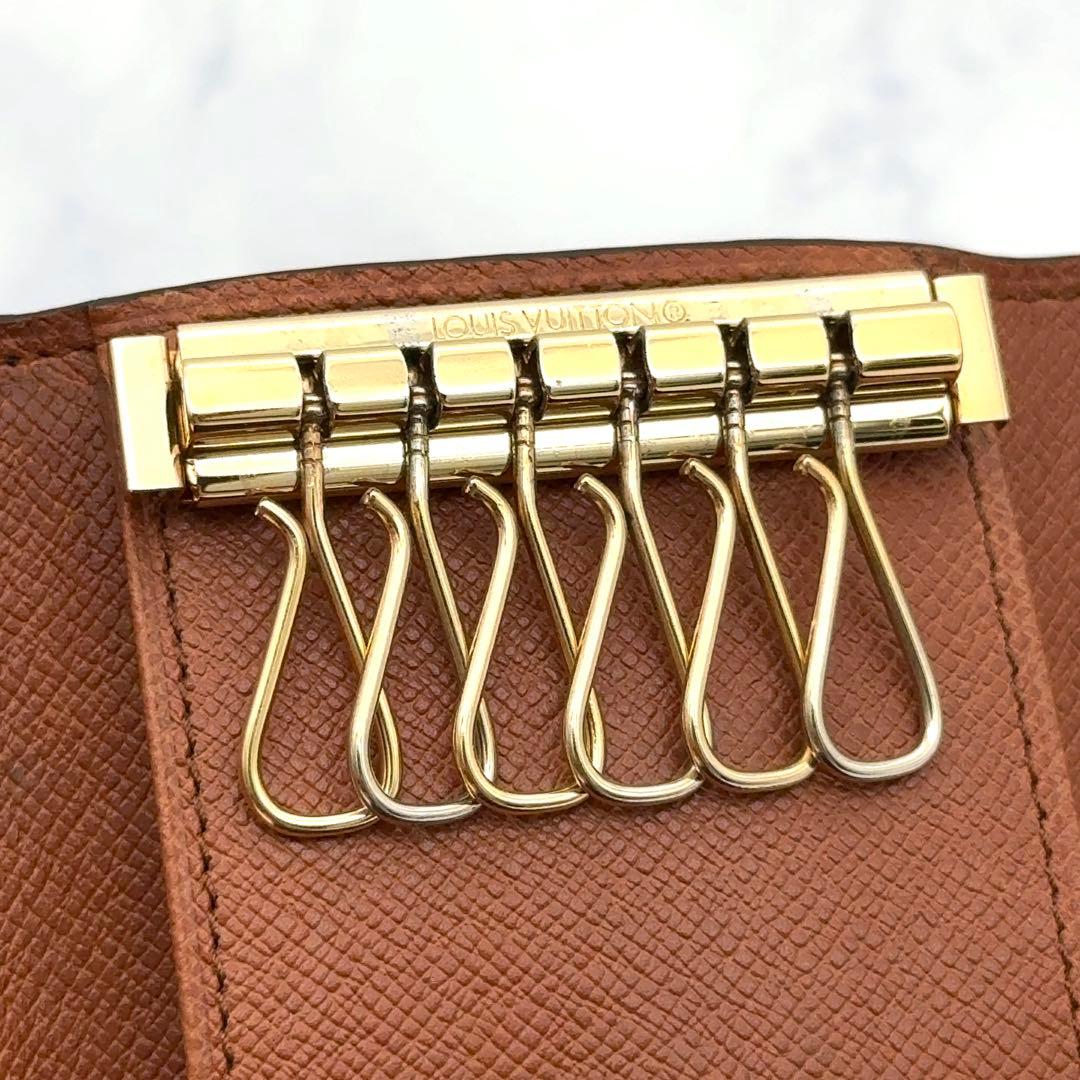 【最高級美品】ルイヴィトン モノグラム キーケース ミュルティクレ6　6連　茶色