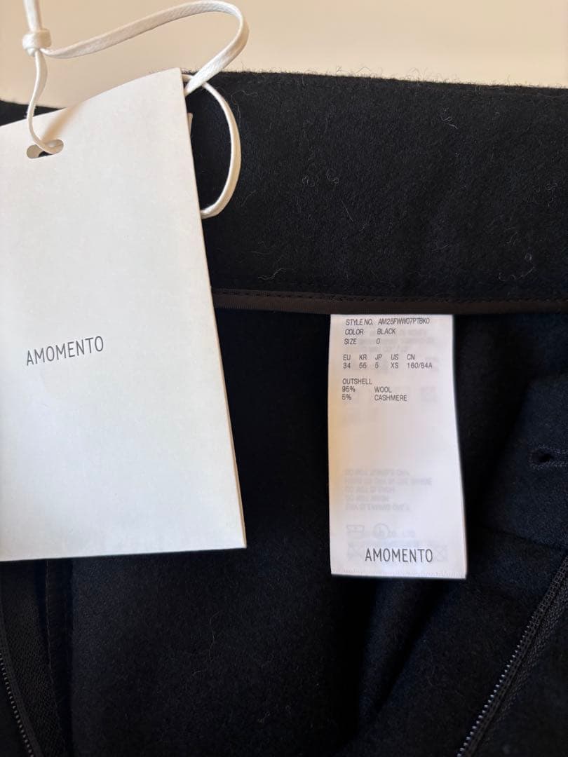 パンツ amomento Wool Wrap Pants, Black