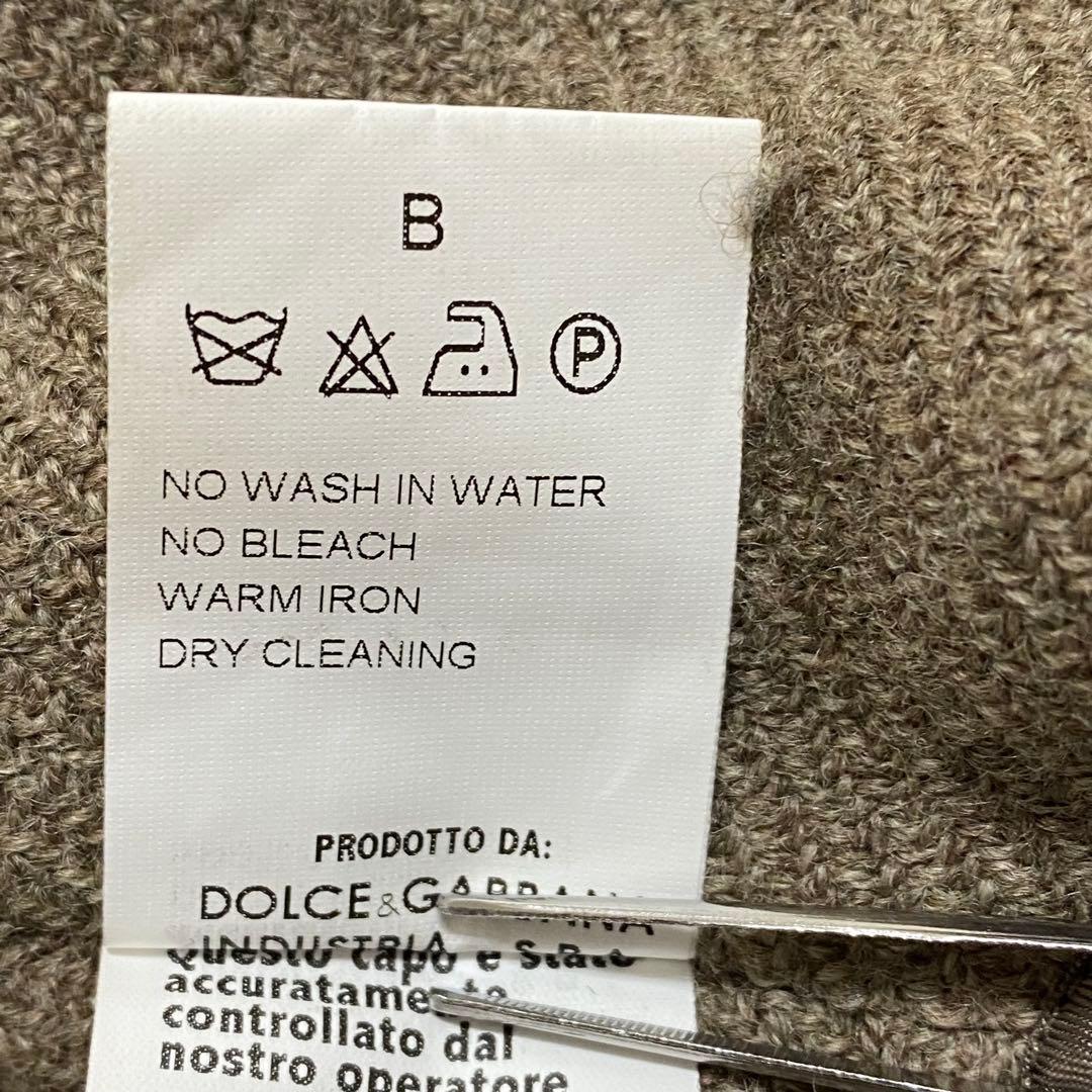 良品★D&G ドルチェ＆ガッバーナ ノーカラーコート ファー 38