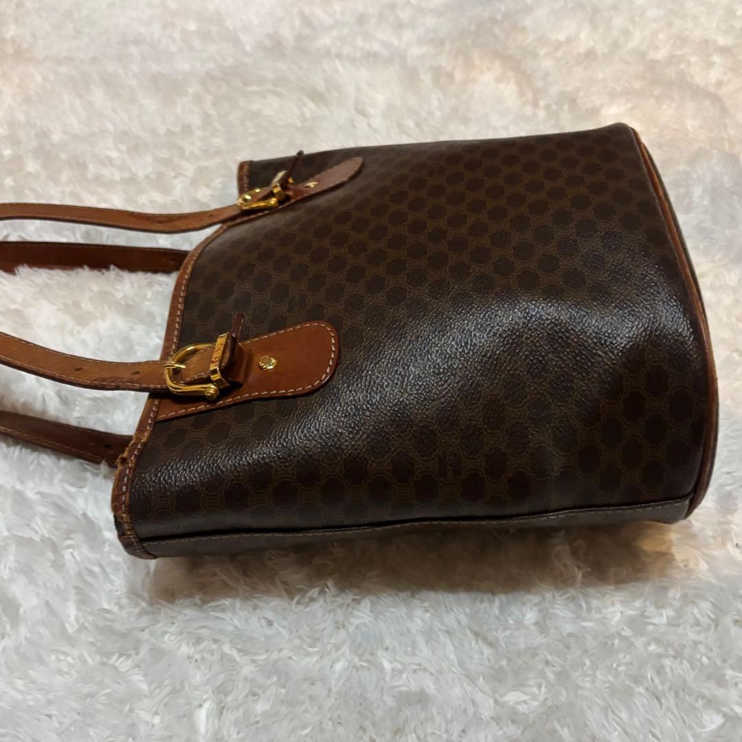 美品 CELINE トートバッグ M95 マカダム 肩掛け ダークブラウン