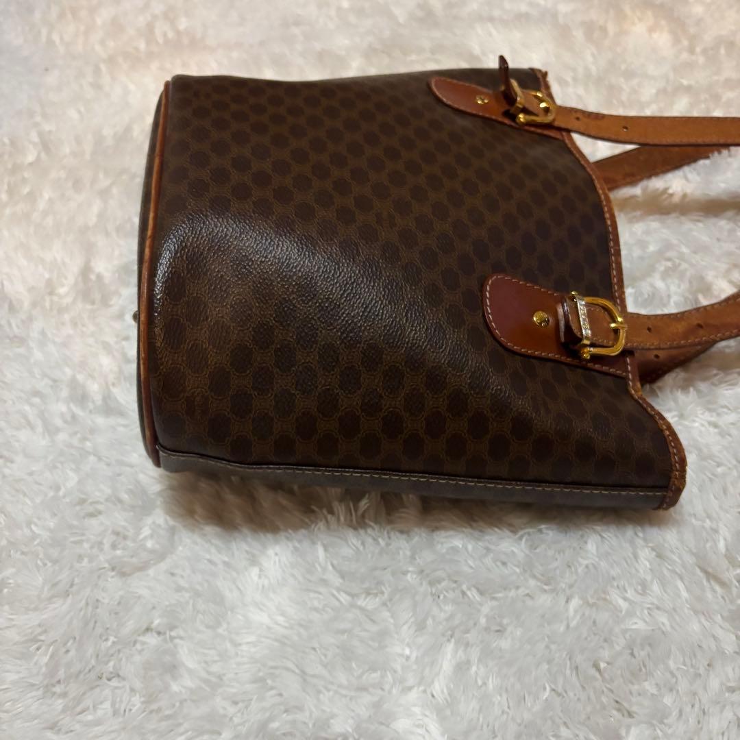 美品 CELINE トートバッグ M95 マカダム 肩掛け ダークブラウン