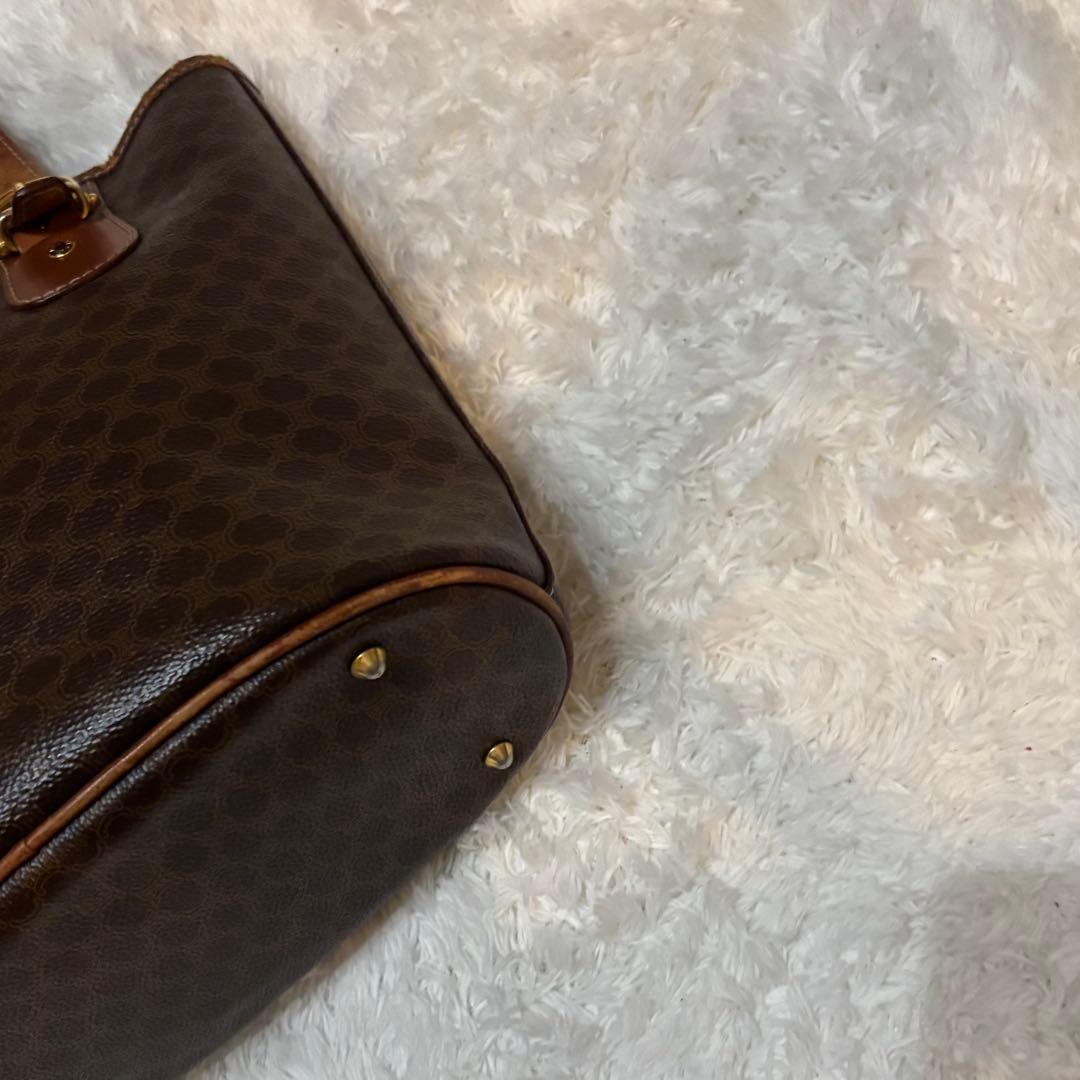 美品 CELINE トートバッグ M95 マカダム 肩掛け ダークブラウン
