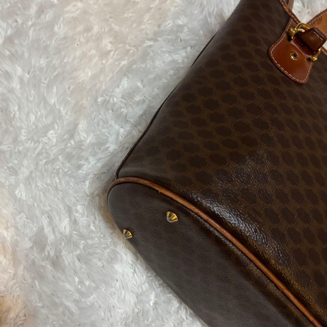 美品 CELINE トートバッグ M95 マカダム 肩掛け ダークブラウン