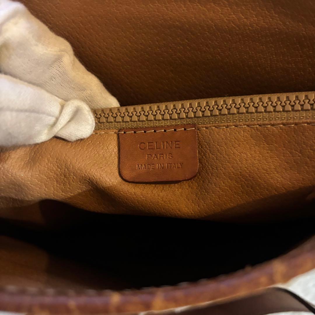 美品 CELINE トートバッグ M95 マカダム 肩掛け ダークブラウン