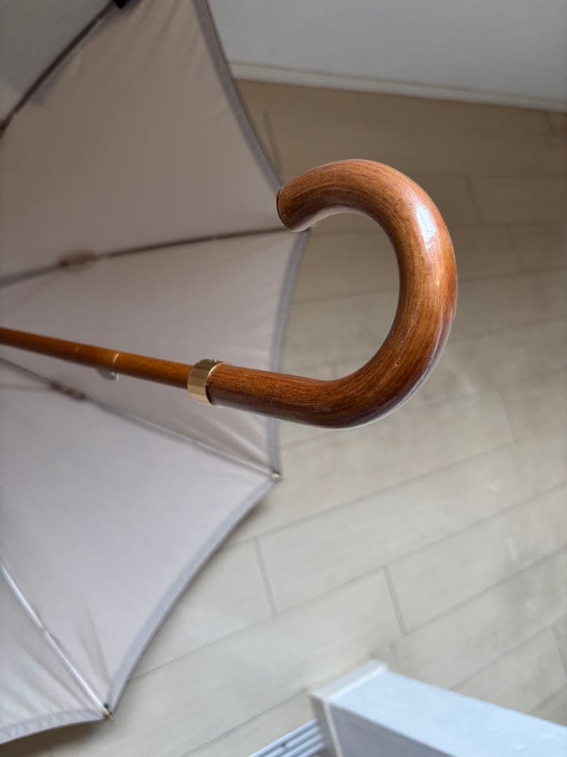 希少　Athena New York ベージュ×ブラック長傘