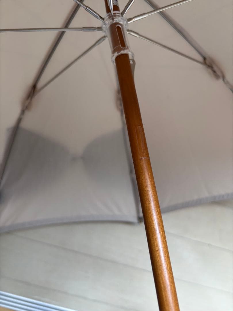 希少　Athena New York ベージュ×ブラック長傘