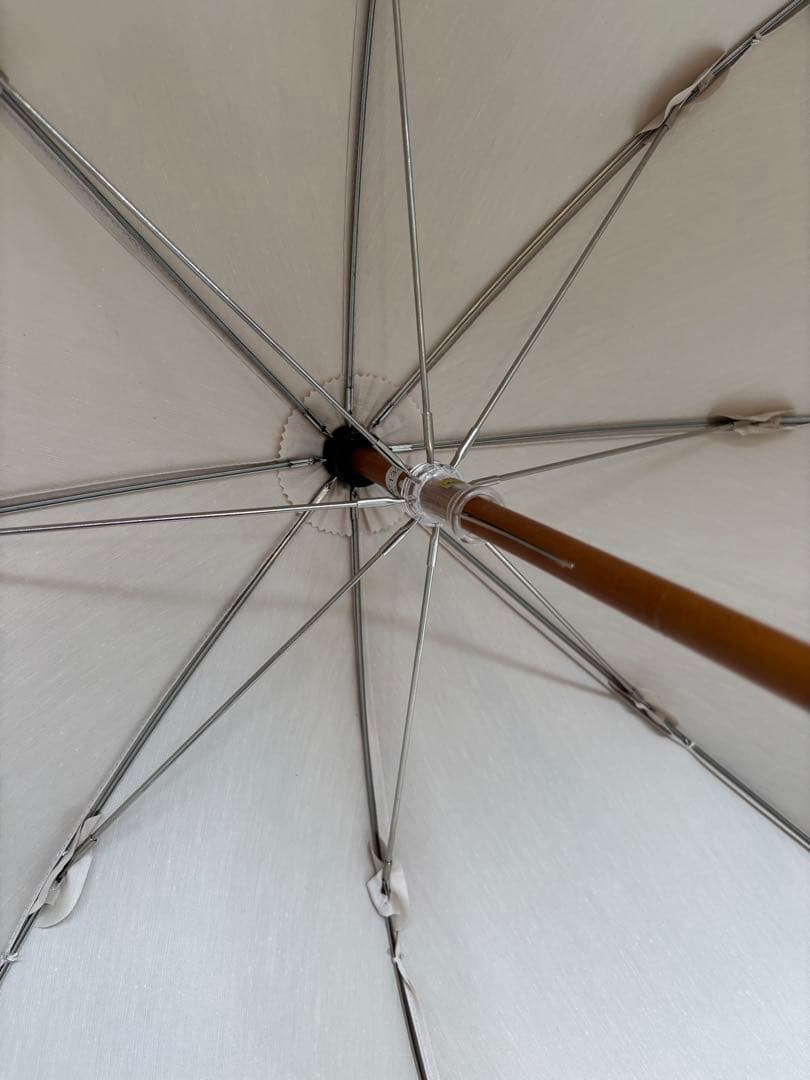 希少　Athena New York ベージュ×ブラック長傘