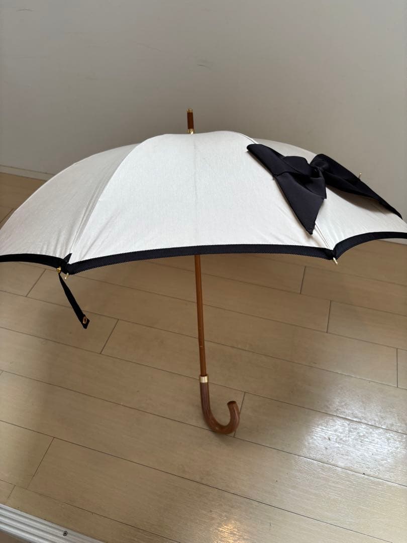 希少　Athena New York ベージュ×ブラック長傘